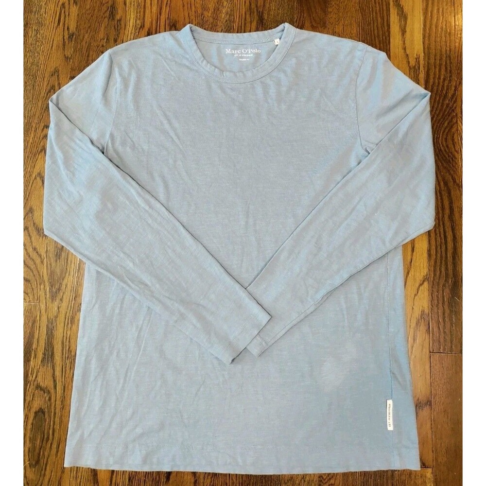 Marc O'Polo Organic Cotton Long Sleeve Shirt Men's L Pale Blue